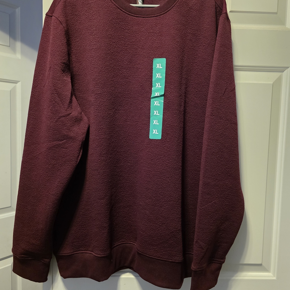 GERRY MEN'S TEXTURED CREW SWEATER SZ XL